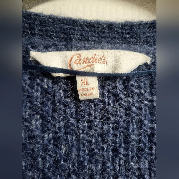 Candie's - NWOT- Slate Blue, Super Soft, Drape front Boho cardigan- Size XL - Picture 3 of 6